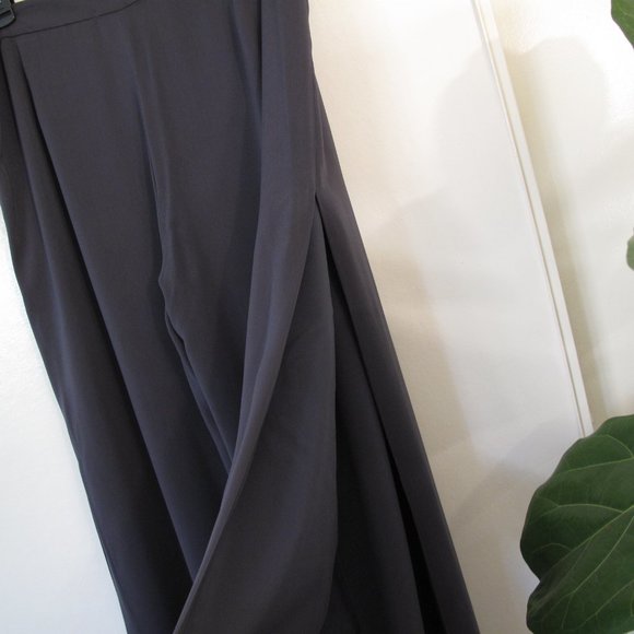 FARROW Charcoal Gray Split Side Wide Leg Pants - Picture 7 of 11